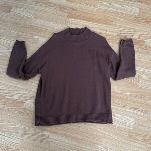 Mauve Ribbed Knit Sweater